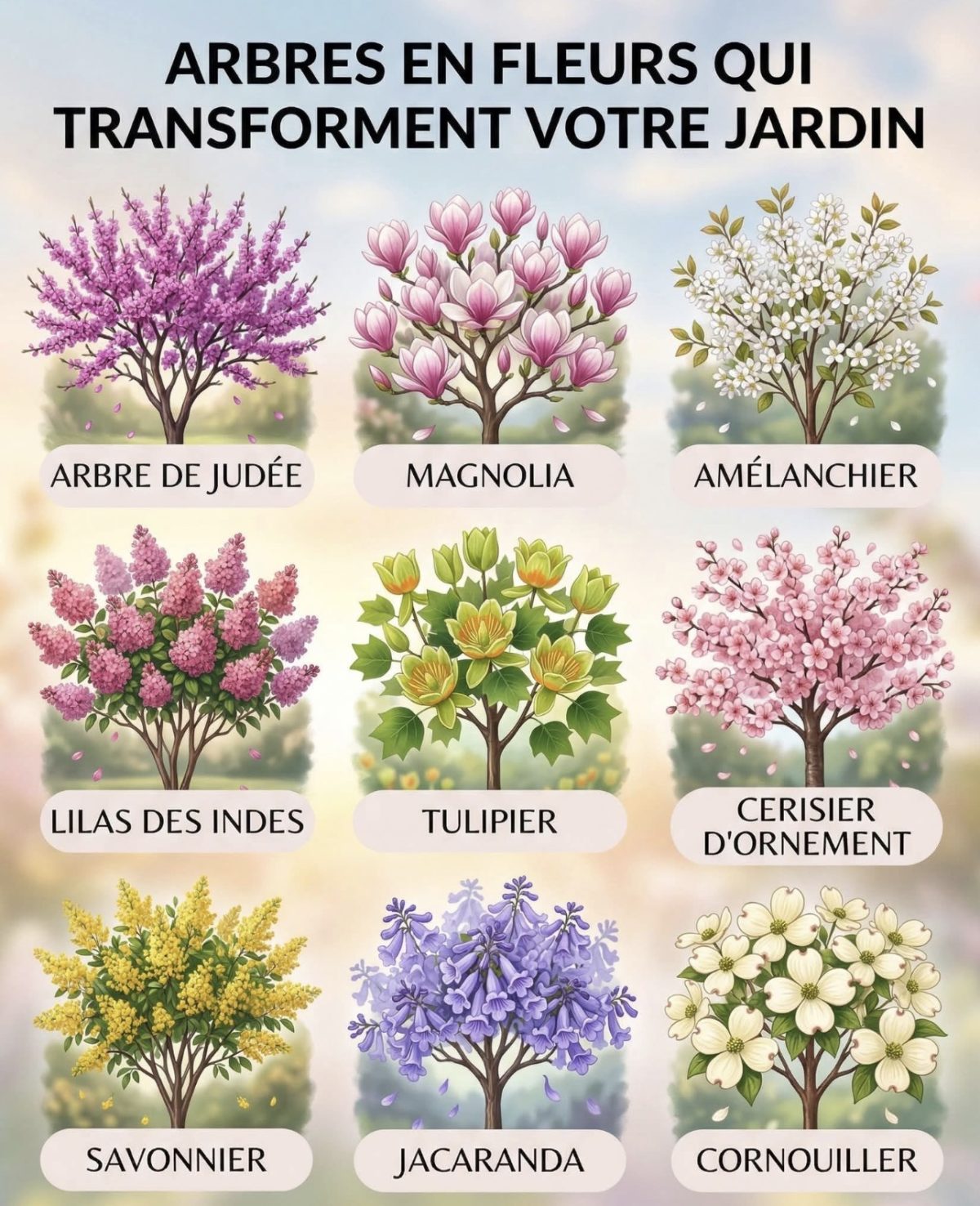 Arbre en fleurs qui change votre jardin . — conseils jardinage