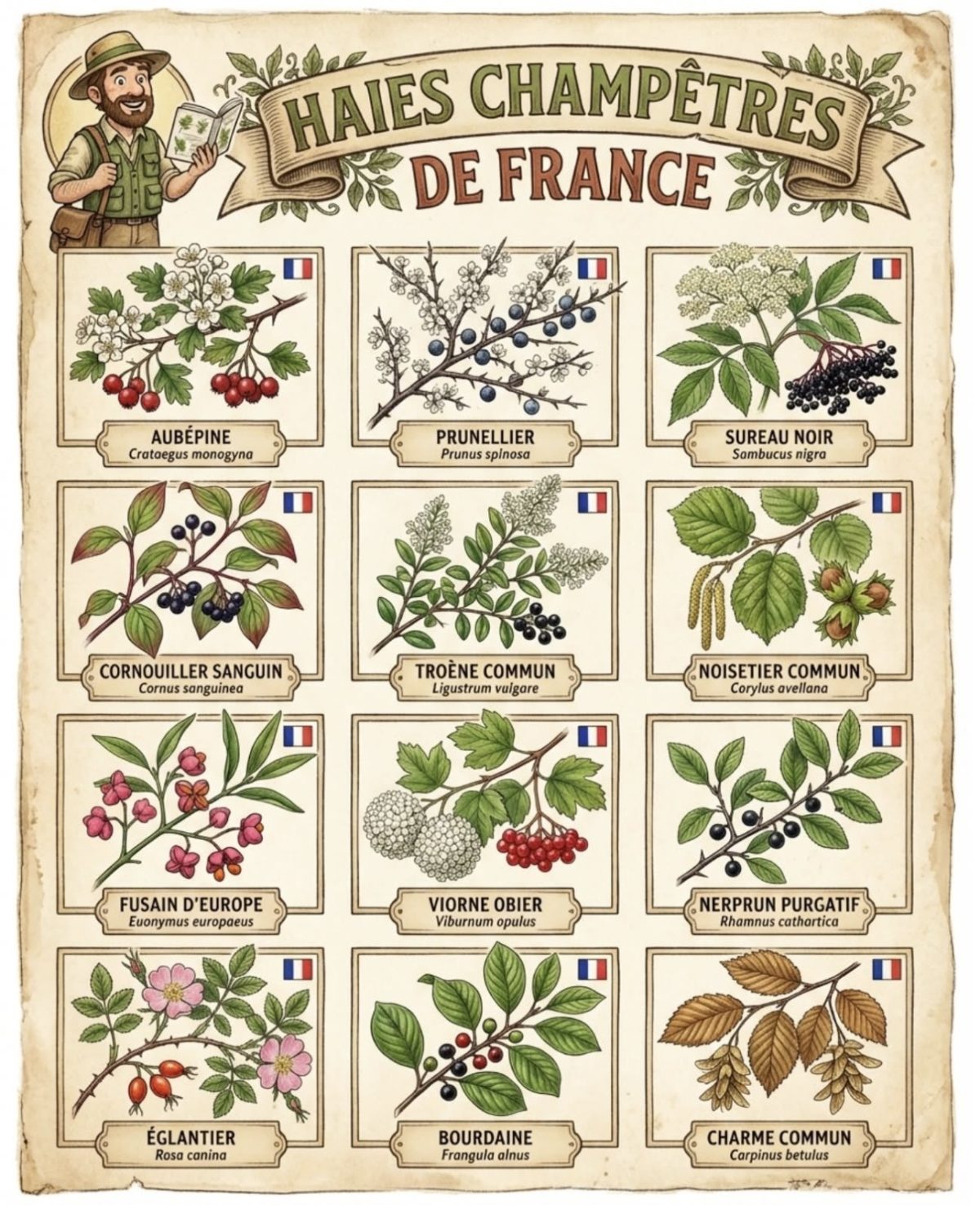 Les Hais champêtres de France. — conseils jardinage