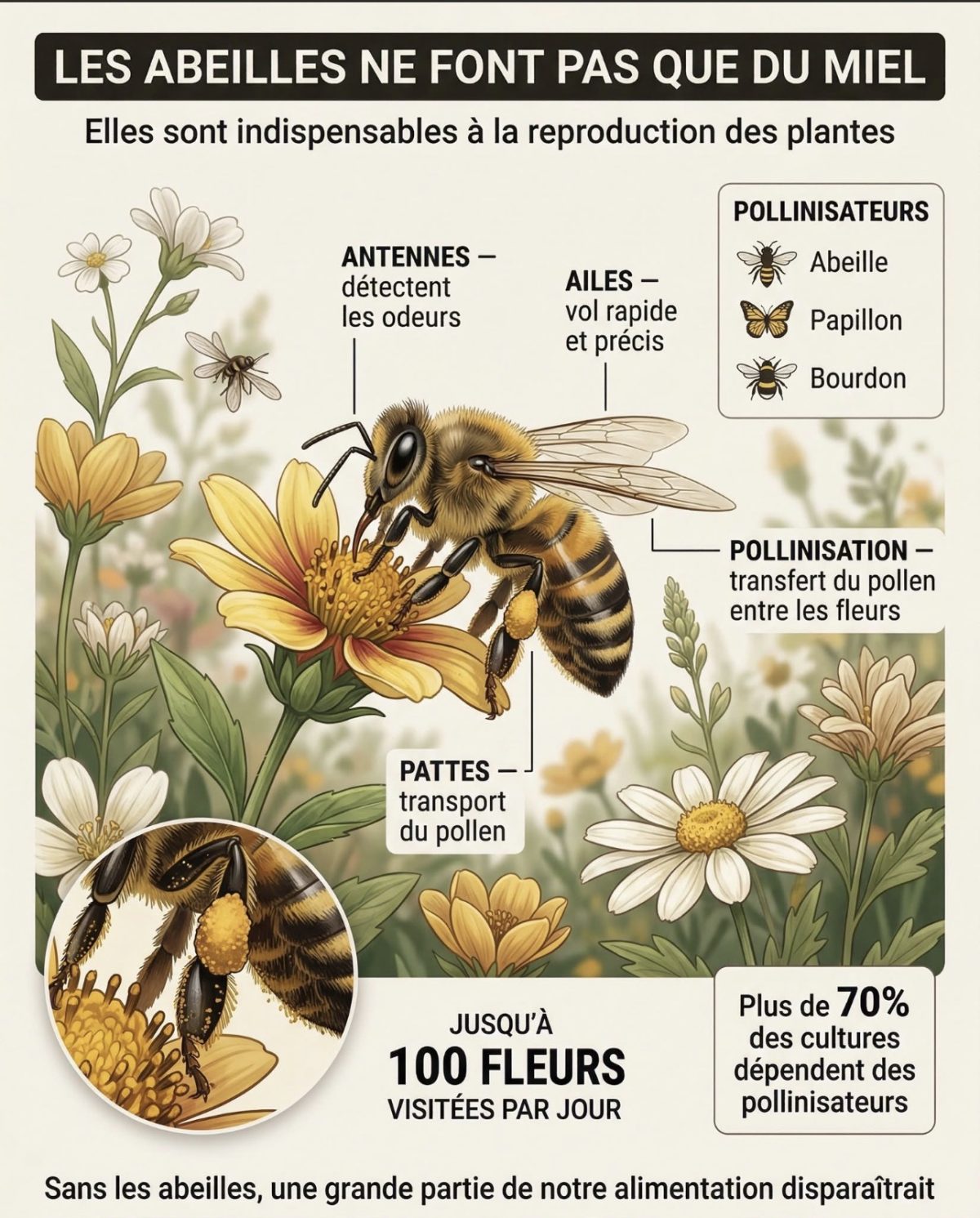 Petite information sur nos abeilles. — conseils jardinage