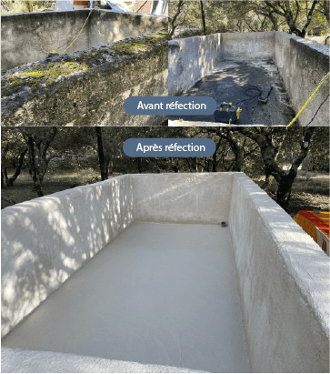 Réfection bassin - Piscine - Réalisation Habitat Aups Haut-Var